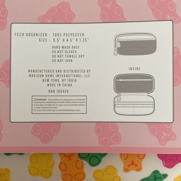 Wandering Moon Gummy Bear Tech Organizer Travel Pouch NWT Multicolored So Cute 🥰 - Picture 6 of 6